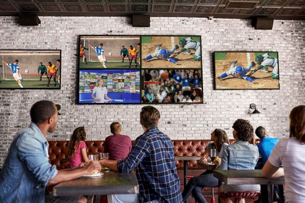 Video Wall Showing Live Sports Games