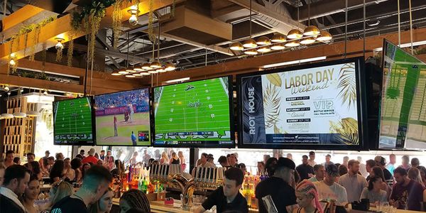 Digital signage at a bar Digital signage at a bar