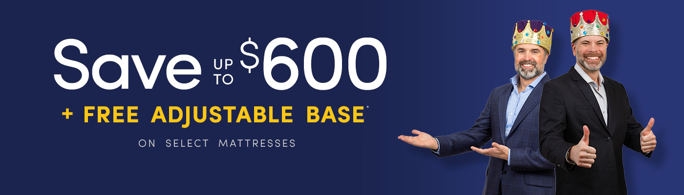 presidents day sale - king bed queen price + free adjustable base.