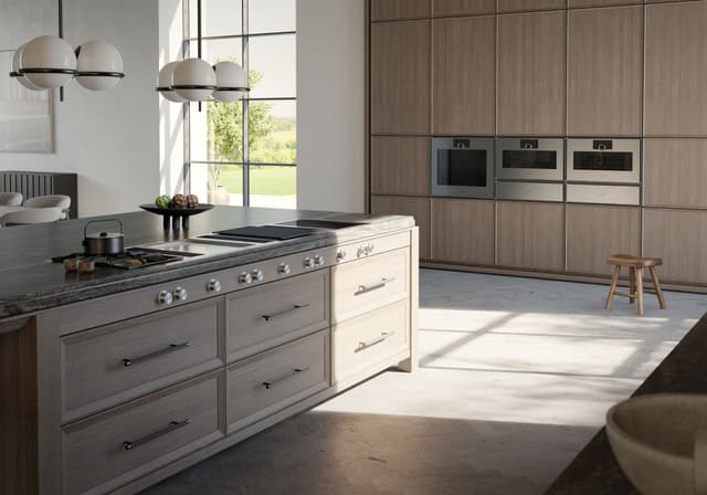 View of a luxury kitchen with Gaggenau appliances View of a luxury kitchen with Gaggenau appliances