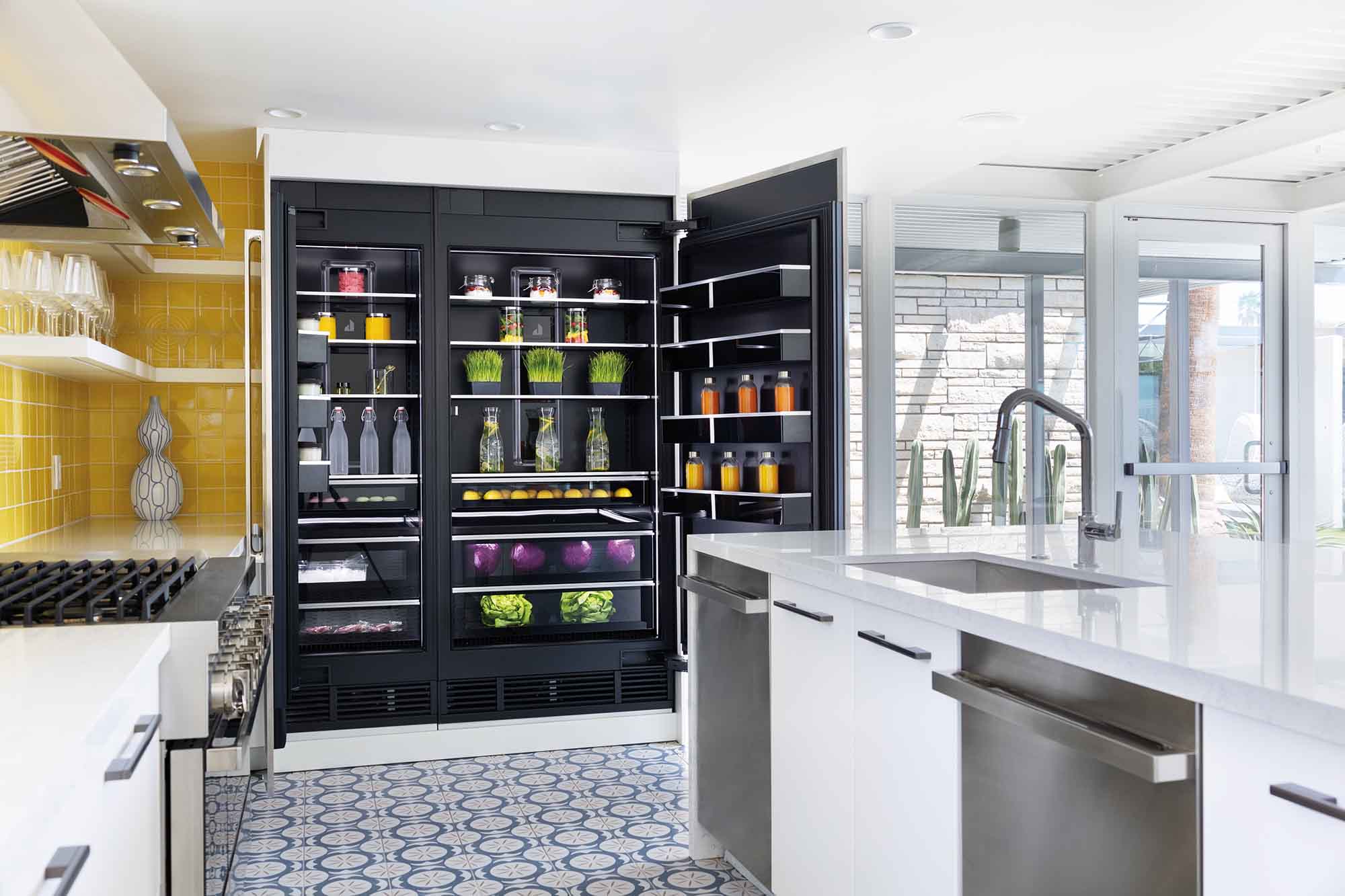 High-end JennAir refrigerator in a luxury kitchen