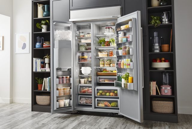 Internal View of a KitchenAid Refrigerator Showing Organization