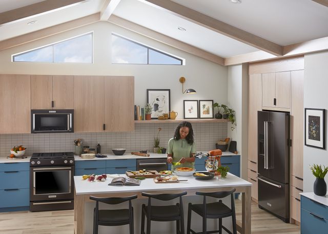 KitchenAid appliances in a modern kitchen setting