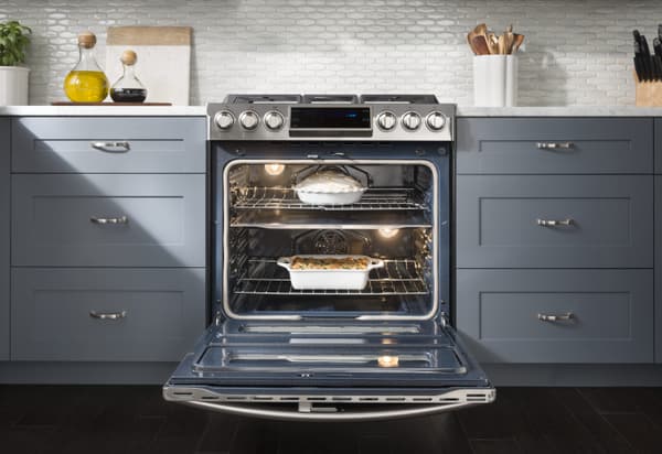 Samsung Slide In Induction Range Samsung 30" PrintProof Stainless Steel Slide In Induction Range