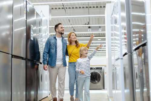 Family Shopping for a Refrigerator