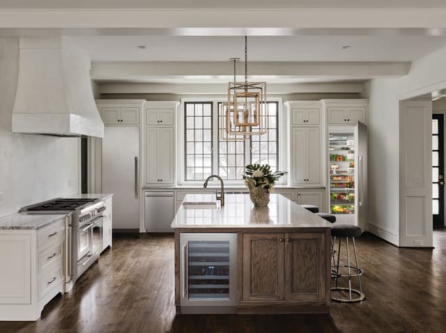 Credit: Thermador Front view of a luxury kitchen with modern kitchen appliances