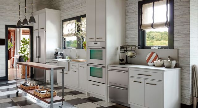 Credit: Thermador Front view of a modern kitchen with Thermador appliances