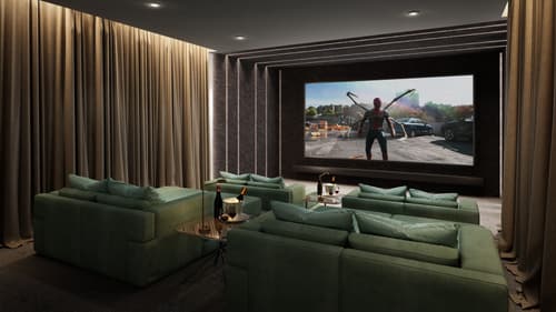 Large custom home theater installation Large custom home theater installation