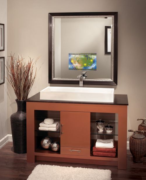 Bathroom with Mirror TV