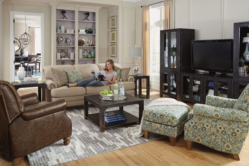 Woman on Flexsteel Couch