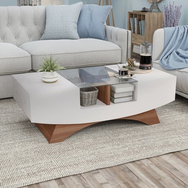 Furniture of America Angelic 2 drawer Contemporary Coffee Table