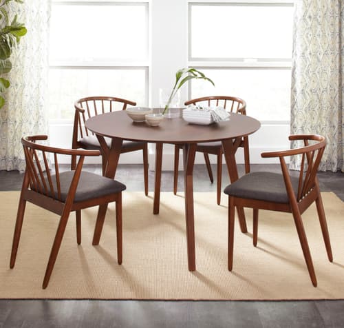 Jofran Copenhagen Brown Round Dining Table Jofran Copenhagen Brown Round Dining Table