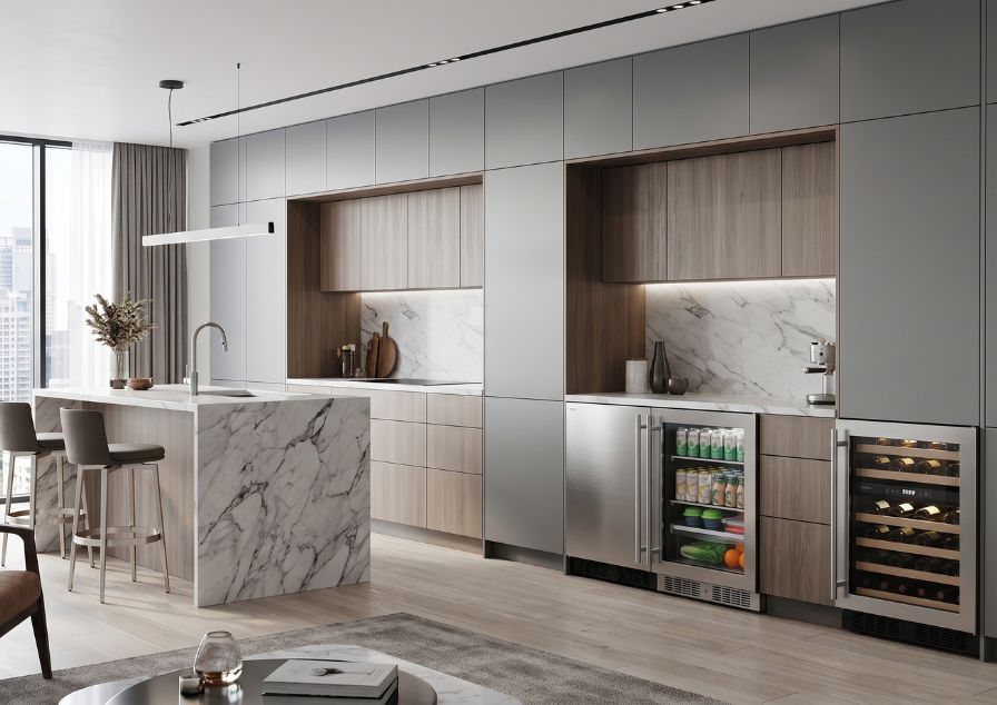compact luxury refrigerators for modern interiors by marvel
