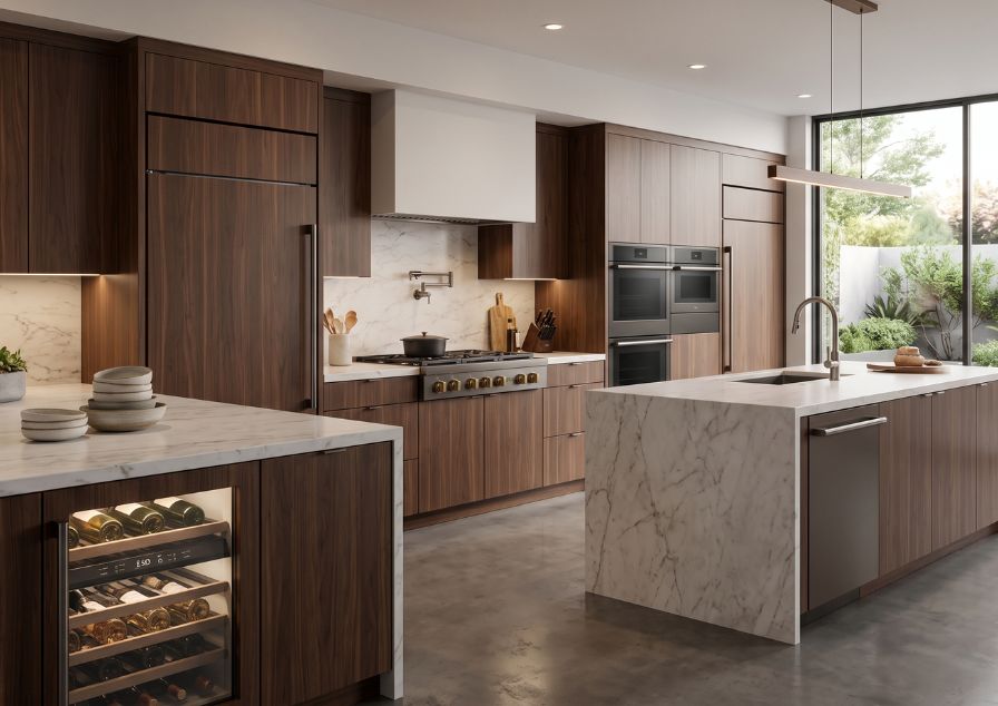 contemporary kitchen design enhanced by luxury appliances
