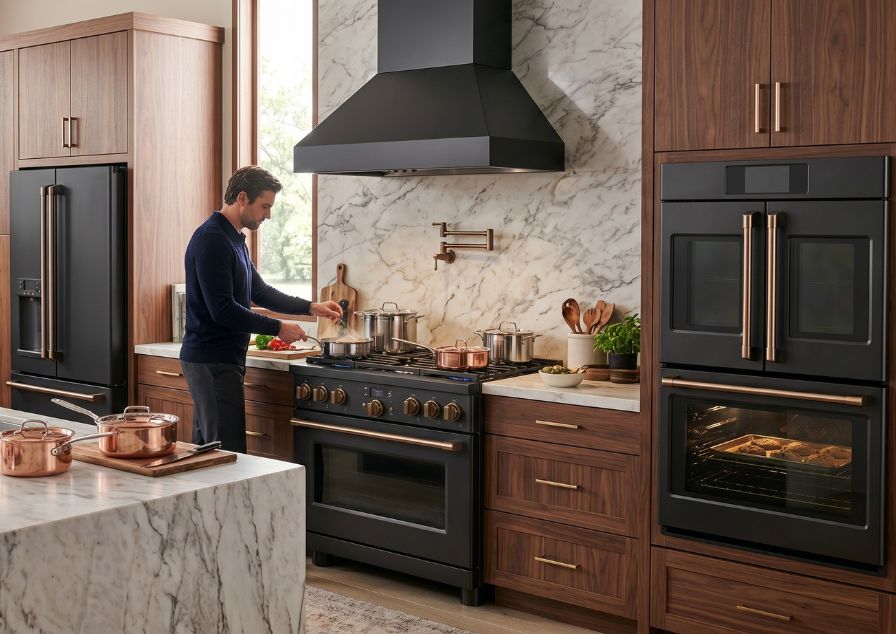 professional kitchen power meets elegant design with cafe