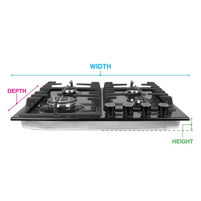 Length Width Depth Cooktop
