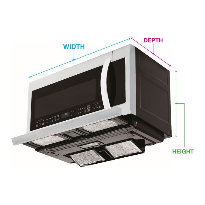 Width Depth Height Over the Range Microwave
