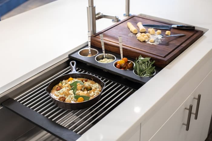 Making Pumpkin Gnocchi using the Galley Sink 