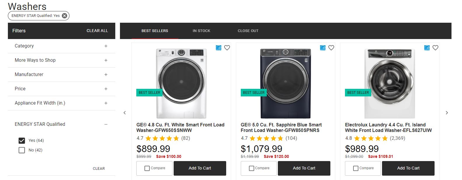 screenshot demonstrating how to apply search filters for online catalog 