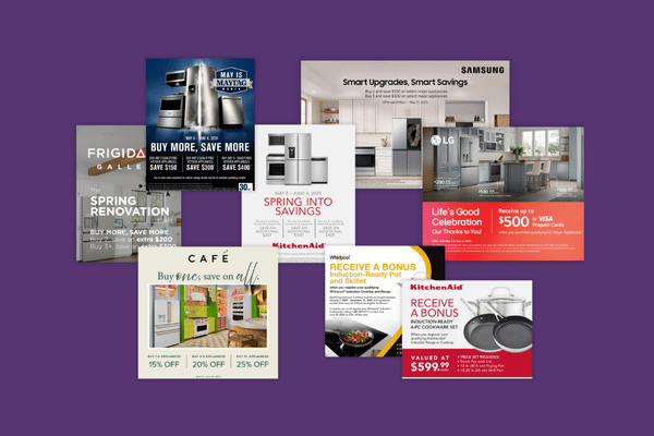 Take advantage of deals from Samsung, Maytag, LG, Whirlpool, KitchenAid, CAFE, GE