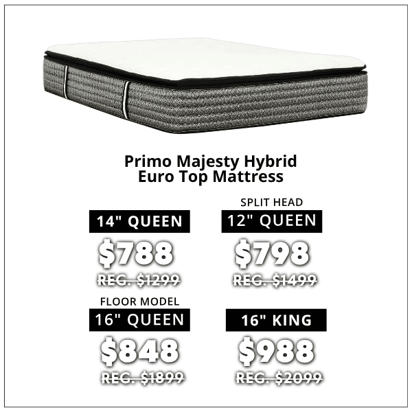 Majesty Euro Top Hybrid Mattresses starting at 788