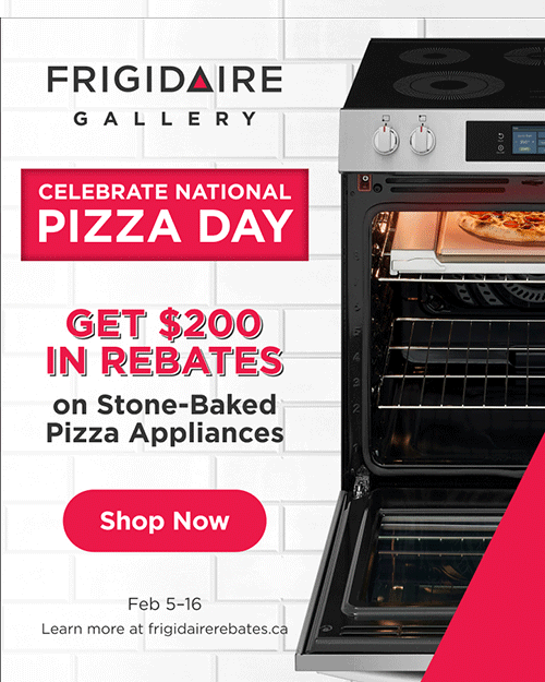 Celebrate National Pizza Day with Solomon's and FRIGIDAIRE with a $200 Mail In Rebate February 5-16, 2026