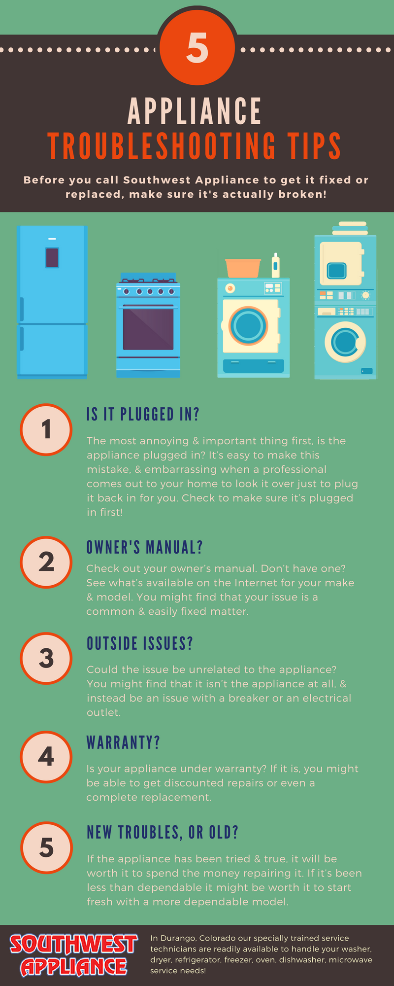 5 Appliance Troubleshooting Tips