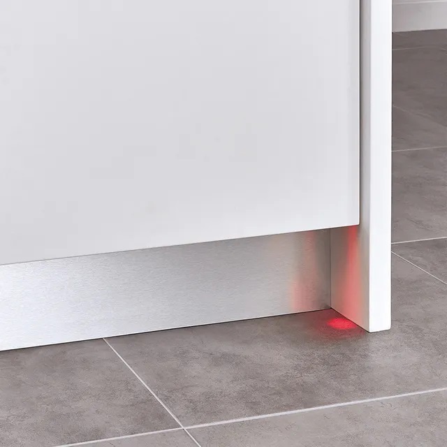 A product image of Beko's red cycle-end indicator on a dishwasher