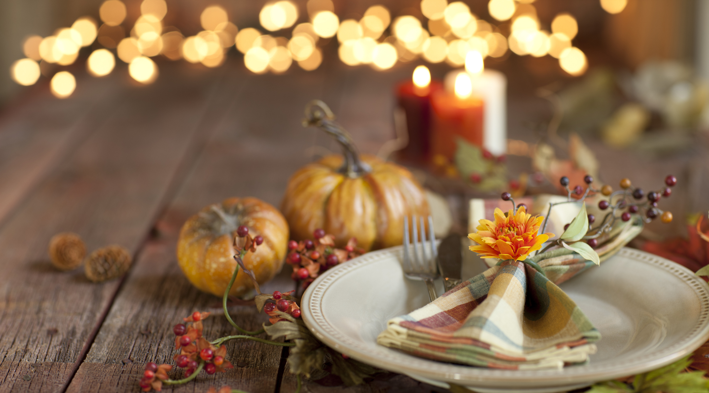 colorful fall table setting