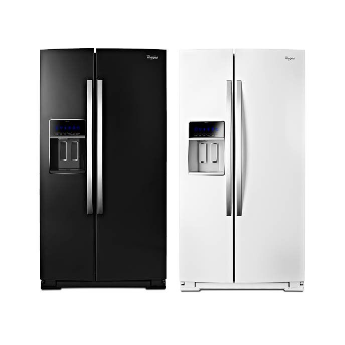 Black and white refrigerators