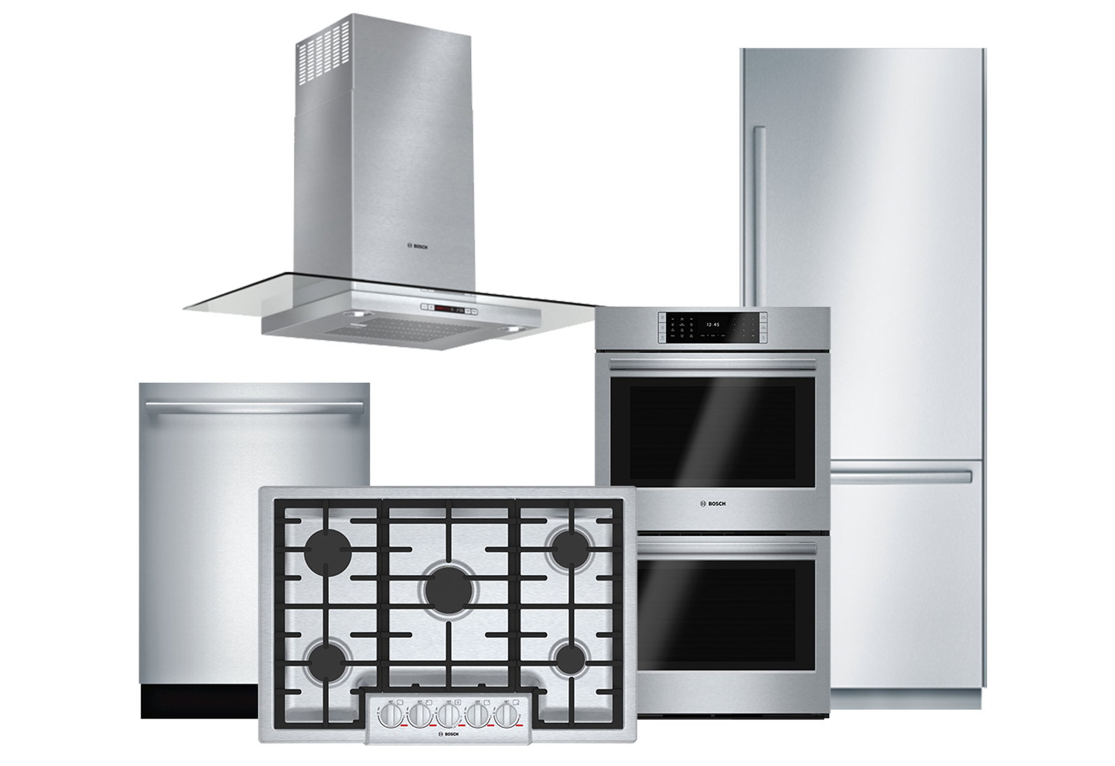 Bosch Borectwodw69 4 Piece Kitchen Appliances Package With French