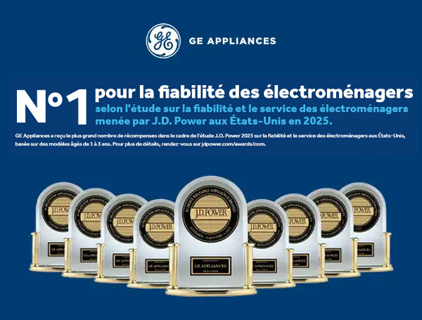 GE, marque d'électroménagers la plus fiable selon l'étude J.D. Power 2025 U.S. Appliance Reliability & Service.