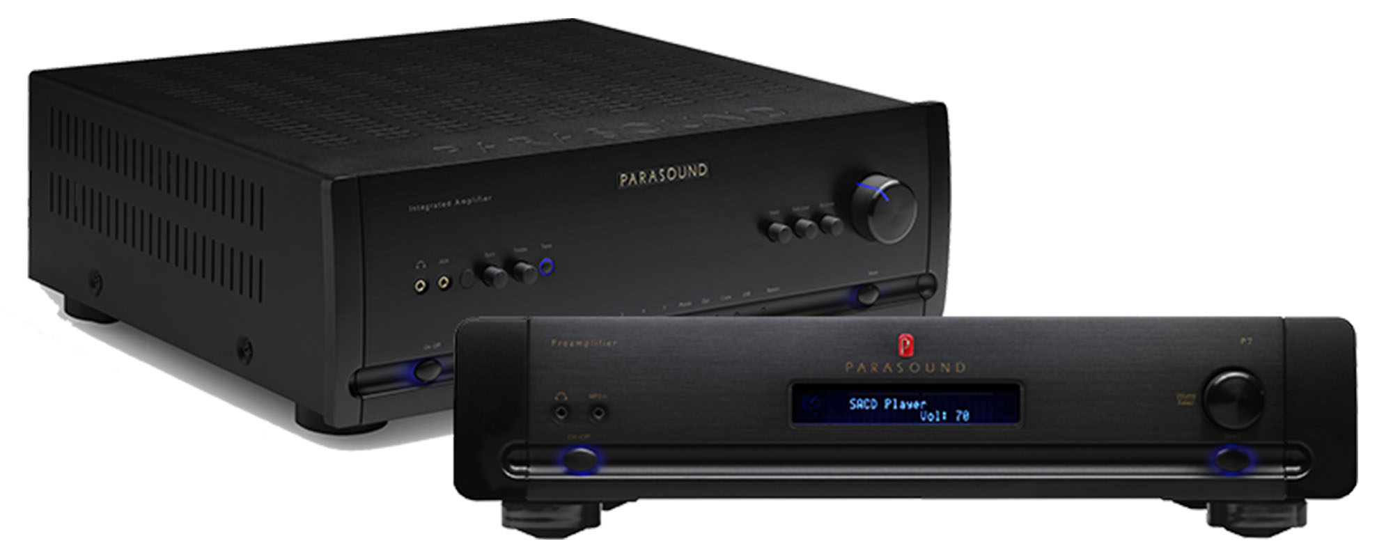 Halo by Parasound Amplifier and Preamplifier