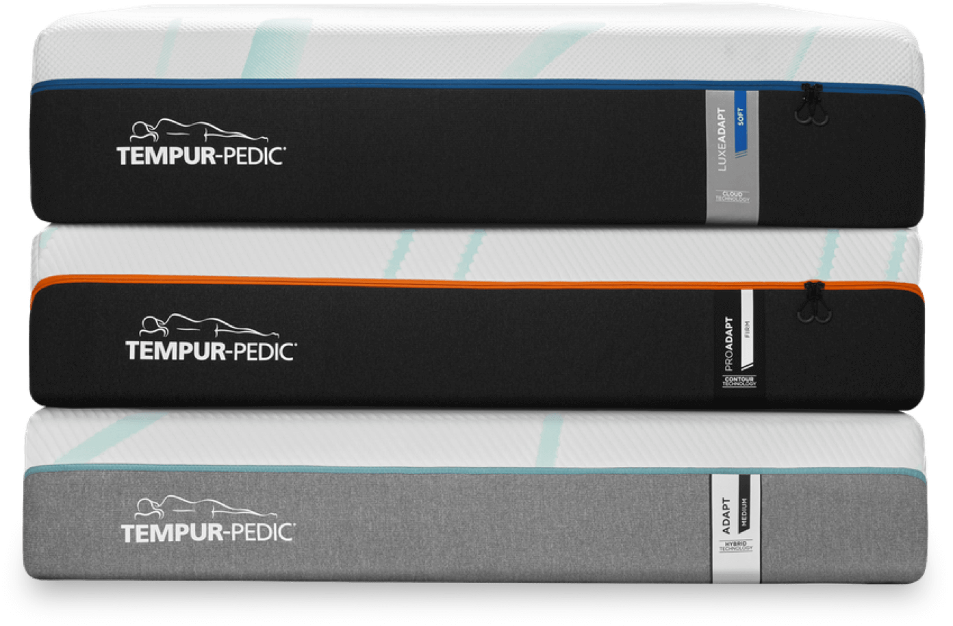 Tempur-Pedic Adapt Line Mattresses Stacked