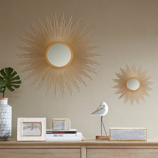 Olliix Madison Park Gold Fiore Sunburst Mirror Furniture | Bob 