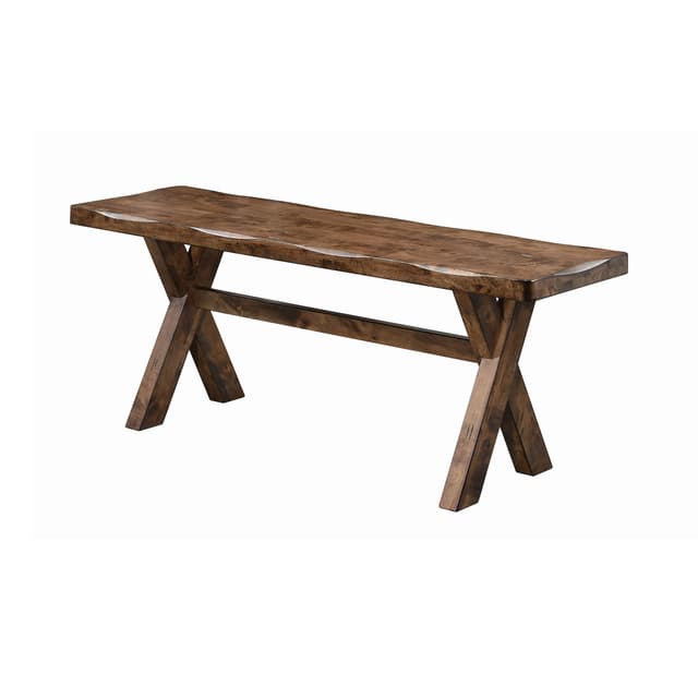 Coaster® Alston Rustic Knotty Nutmeg 6 Piece Live Edge Dining set-4