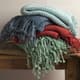 Surya Tibey Aqua 50"x70" Throw Blanket-3