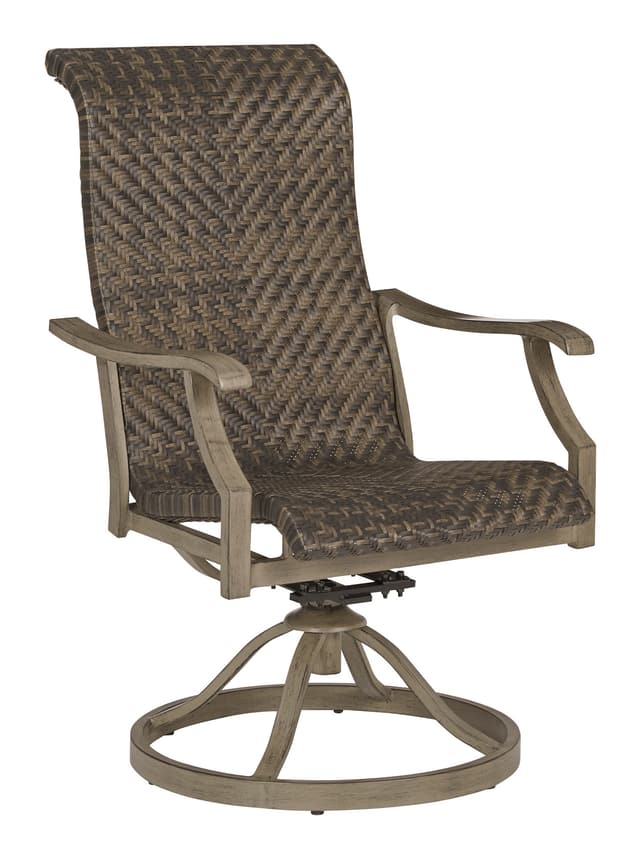 Signature Design by Ashley® Windon Barn Brown Rectangular Fire Pit Table and 4 Swivel Rocker Chairs-2