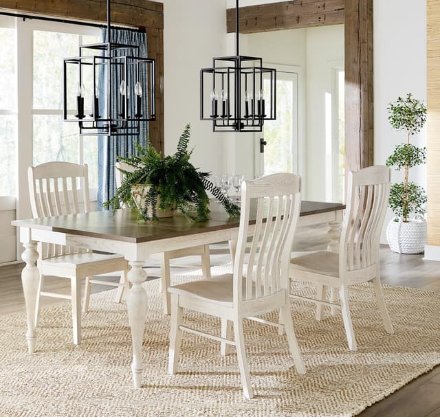 Bassett® Furniture Amelia Cumberland Oak Table and 4 Chairs-0