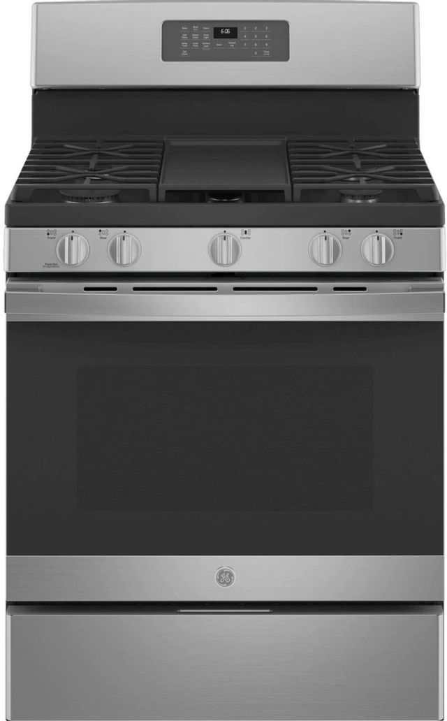 GE® 30" Stainless Steel Free Standing Natural Gas RangeJGB660SPSS