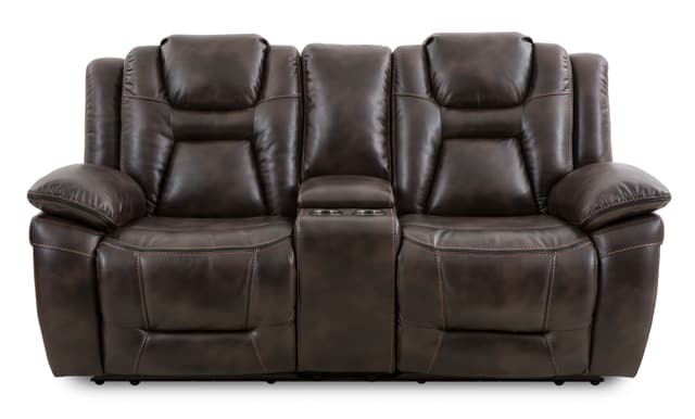 Cheers XW70061 Power Reclining Console Loveseat with Power Headrest-0
