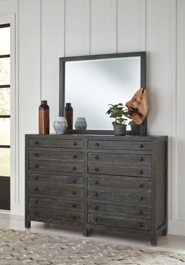 Modus Furniture Townsend Gunmetal Dresser and Mirror-2