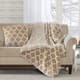 Olliix by Madison Park Oversized Ogee Tan Down Alternative Throw-2