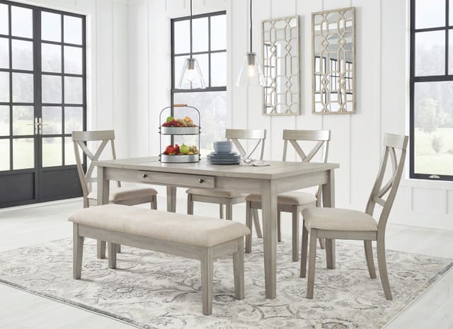 Signature Design by Ashley® Parellen Grey 6 Piece Dining Set-0