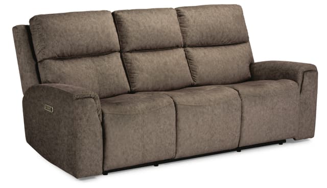 Flexsteel® Jarvis Mushroom Power Reclining Sofa -0