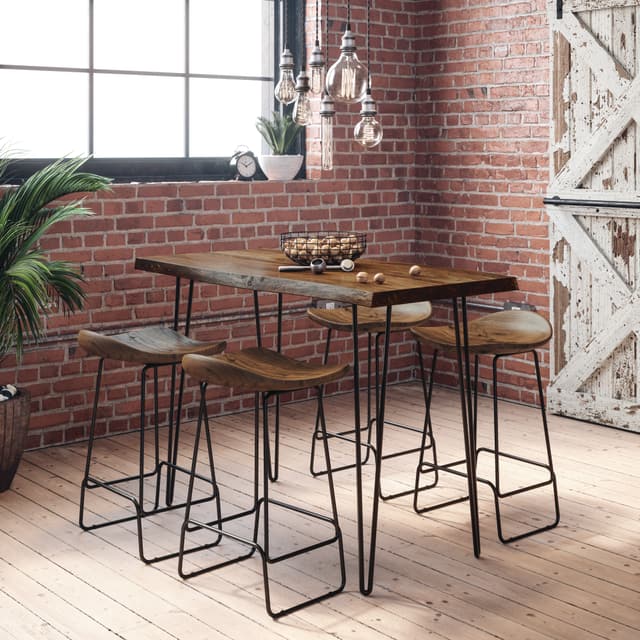 Jofran Inc. Nature's Edge 5 Piece Counter Height Dining Set-0