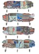 A & B Home 4-Piece Multi-Colored 7" Wall Decor with Hook Set-0
