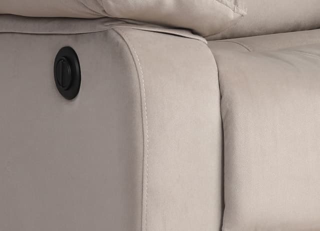 Milton Green Stars Light Brown Fabric Power Recliner-3