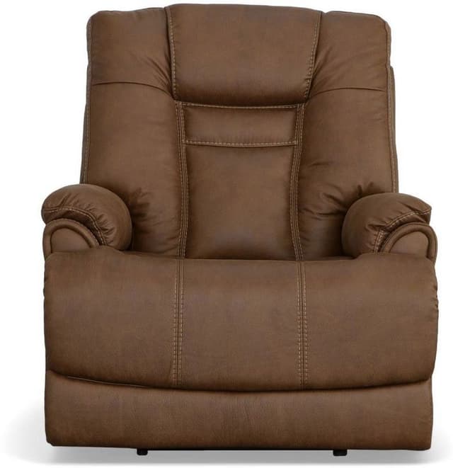 Flexsteel® Marley Brown Power Recliner with Power Headrest-1