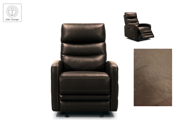 Violino 1022 Power Glider Leather Recliner with Power Headrest-2